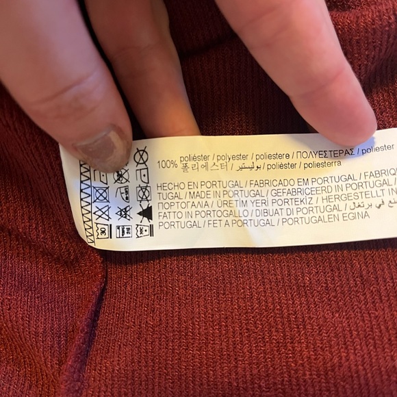 Rust Red Pull & Bear Wrap Around Crop Top - Picture 6 of 6